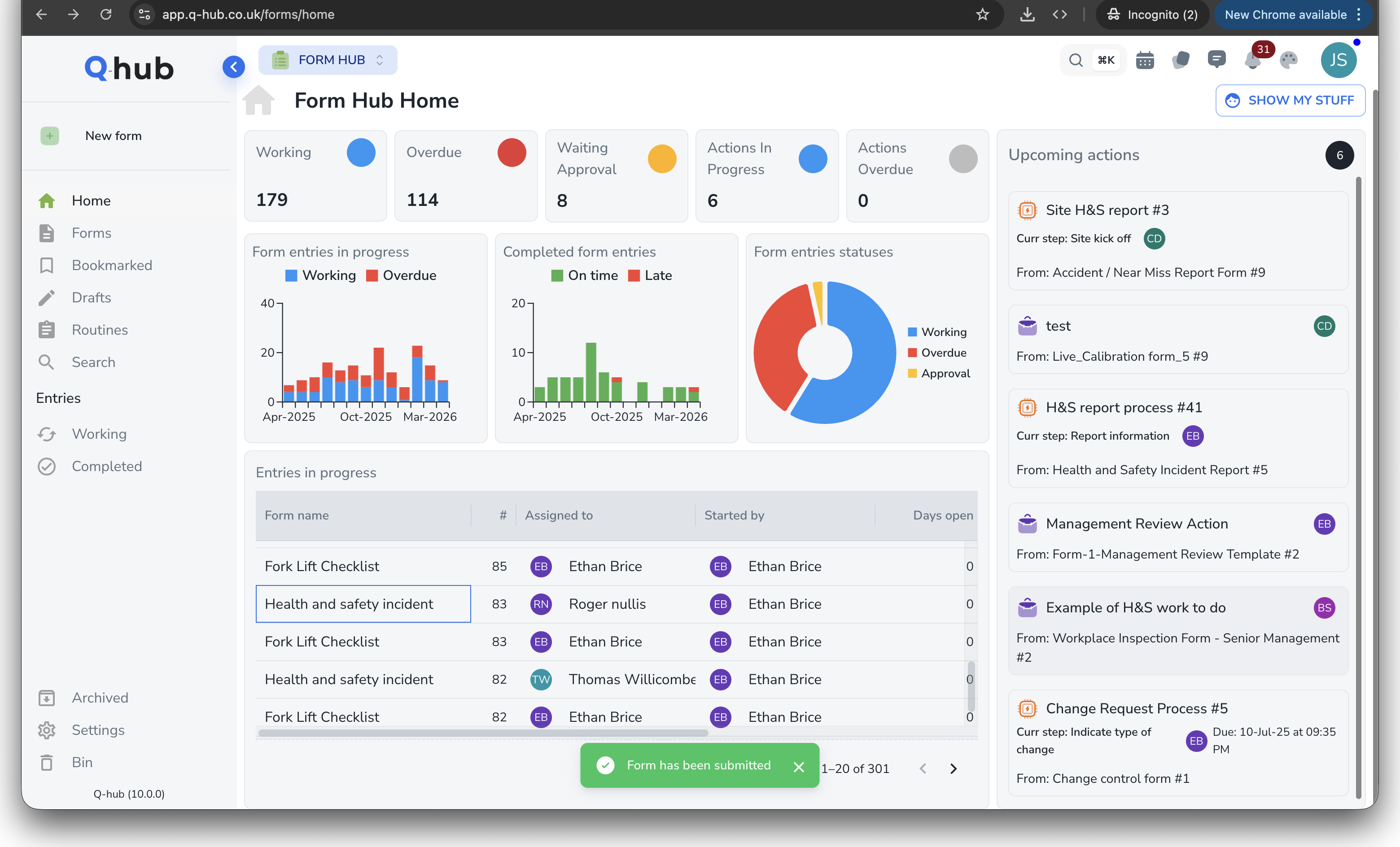 Q-Hub mobile app form capture for field data collection